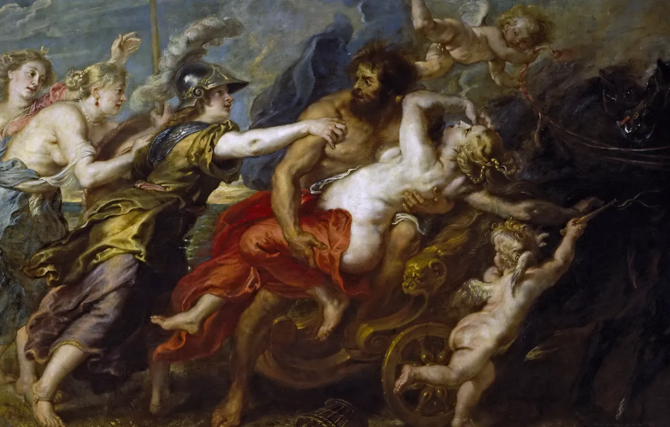 Photo wallpaper picture, Peter Paul Rubens, mythology, The Abduction Of Proserpine, Pieter Paul Rubens