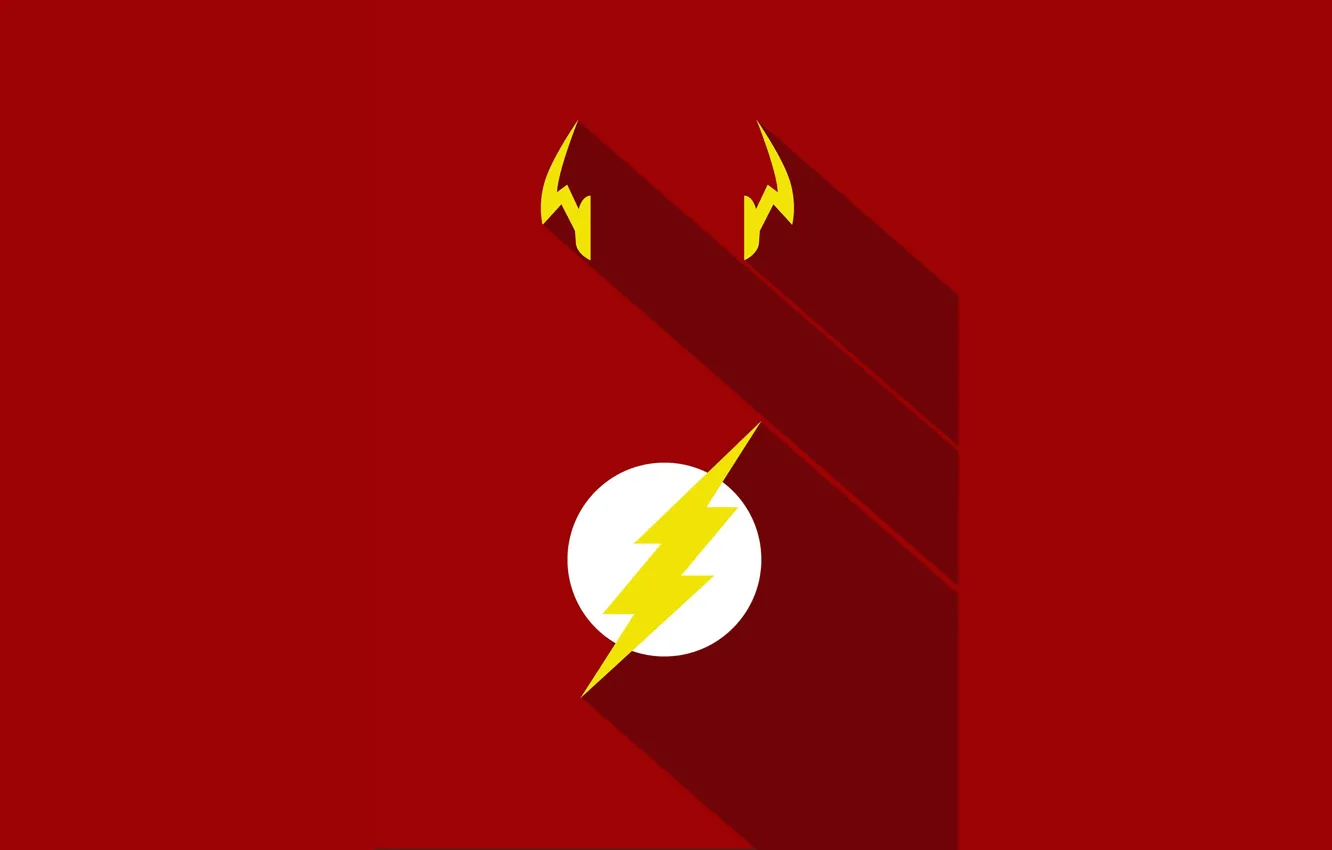 Photo wallpaper red, logo, yellow, hero, DC Comics, Flash, yuusha, tv series