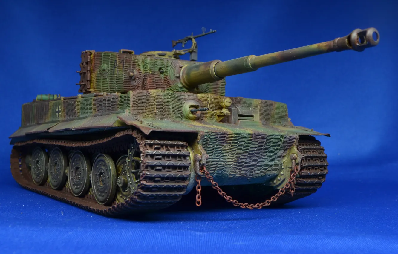 Photo wallpaper toy, tank, Tiger, German, 1944, model, heavy