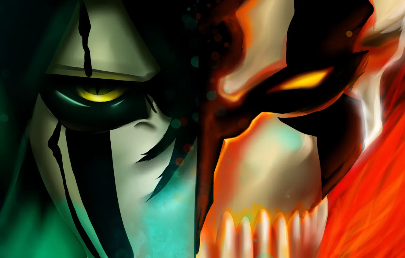 Photo wallpaper mask, guys, Bleach, Bleach, Kurosaki Ichigo, art, empty, Espada