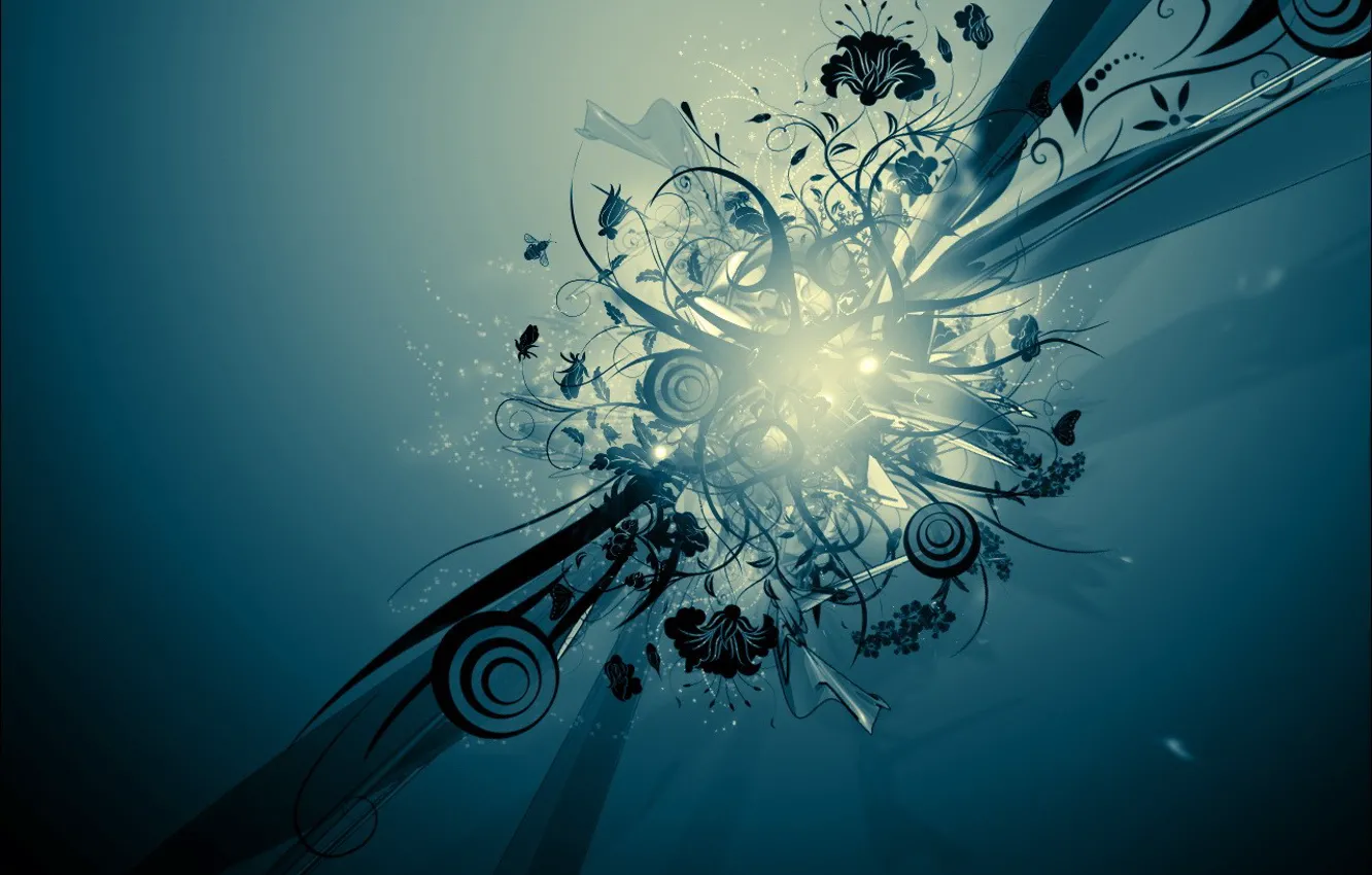 Photo wallpaper light, pattern