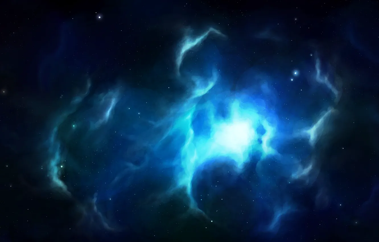 Photo wallpaper space, stars, nebula, art