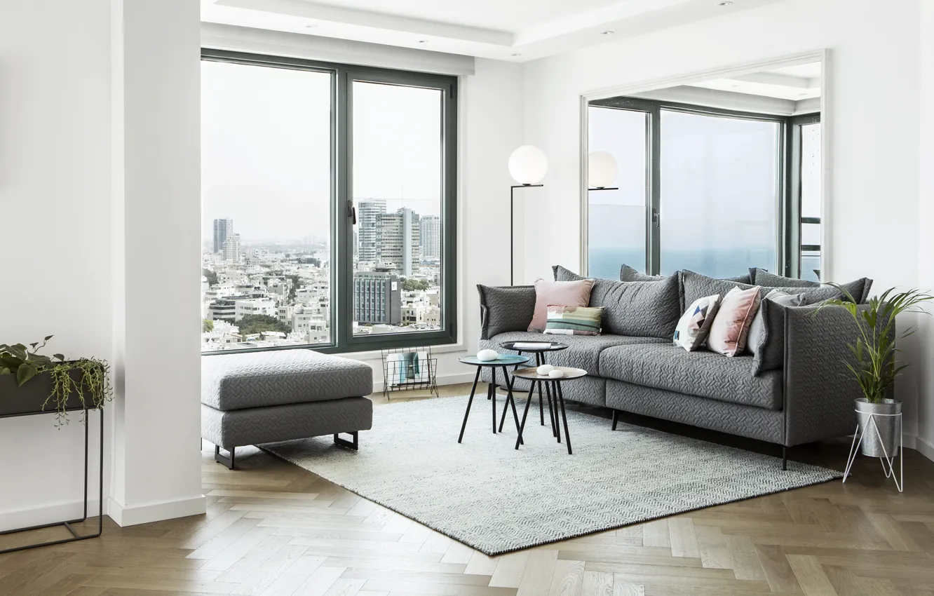 Photo wallpaper room, interior, sofa, living room, B Apartment