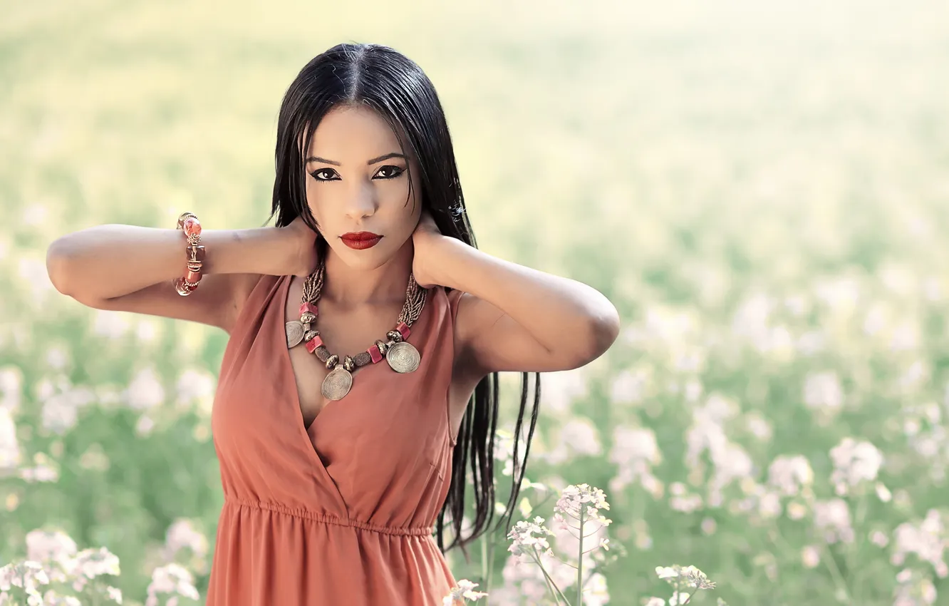 Photo wallpaper summer, girl, Asian