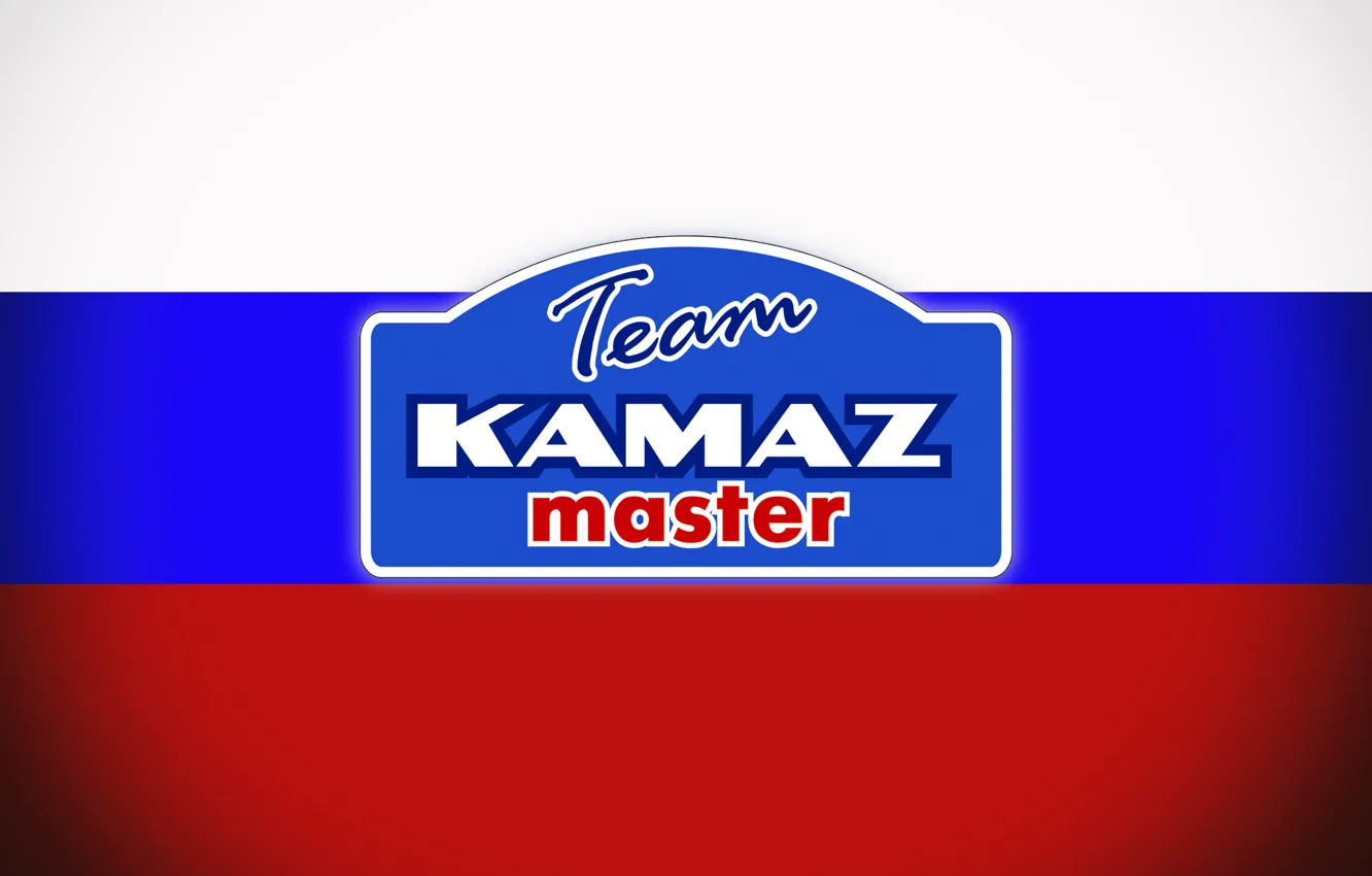 Photo wallpaper Flag, Logo, Master, Logo, Russia, Kamaz, KAMAZ-master, KAMAZ
