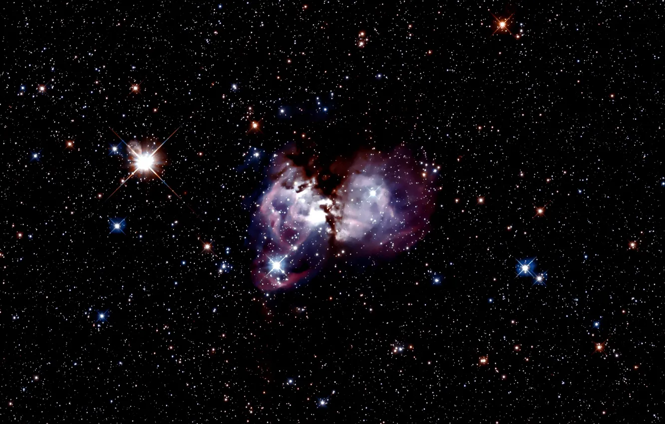 Photo wallpaper Stars, Nebula, LMC, Gas clouds, Stellar nursery, Constellation of Dorado, Massive stars, 160 000 light-years