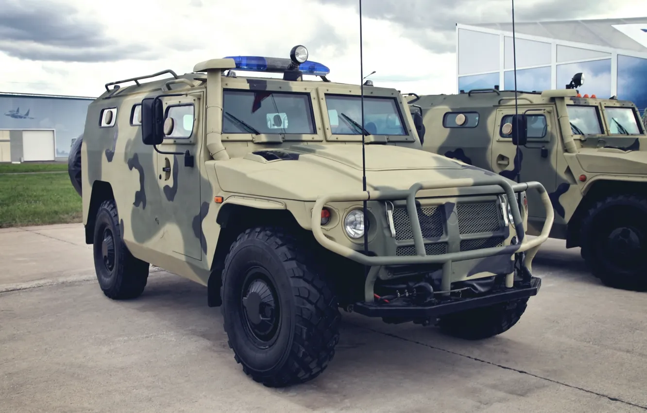 Photo wallpaper Tiger, armored car, GAS, SPM-2