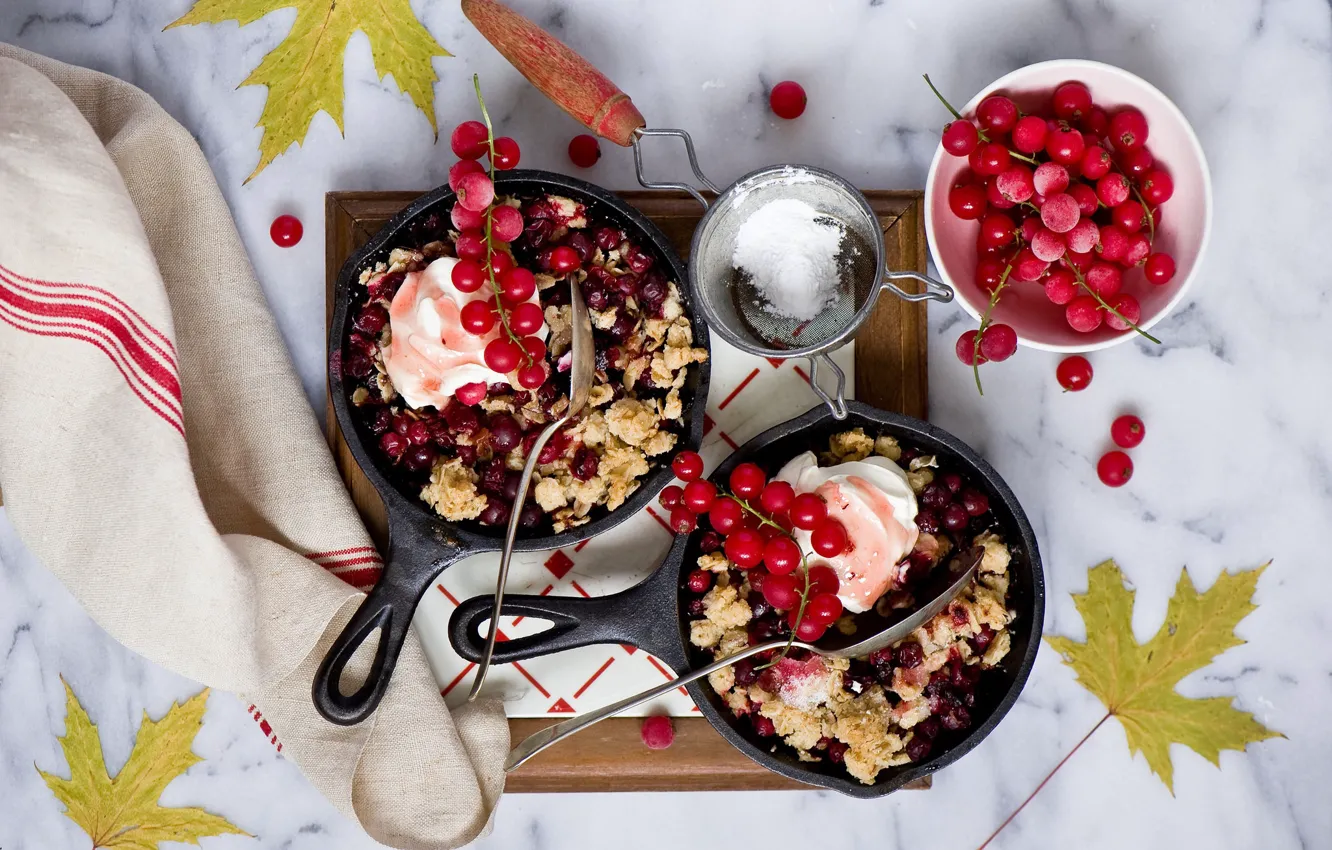 Photo wallpaper berries, Breakfast, cereal