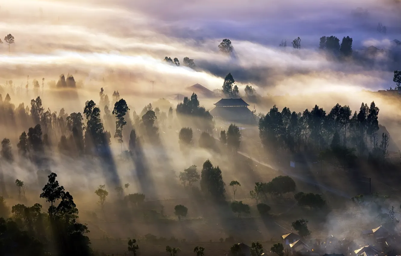 Photo wallpaper Kintamani, Bali - Indonesia, The Village Of Pinggan