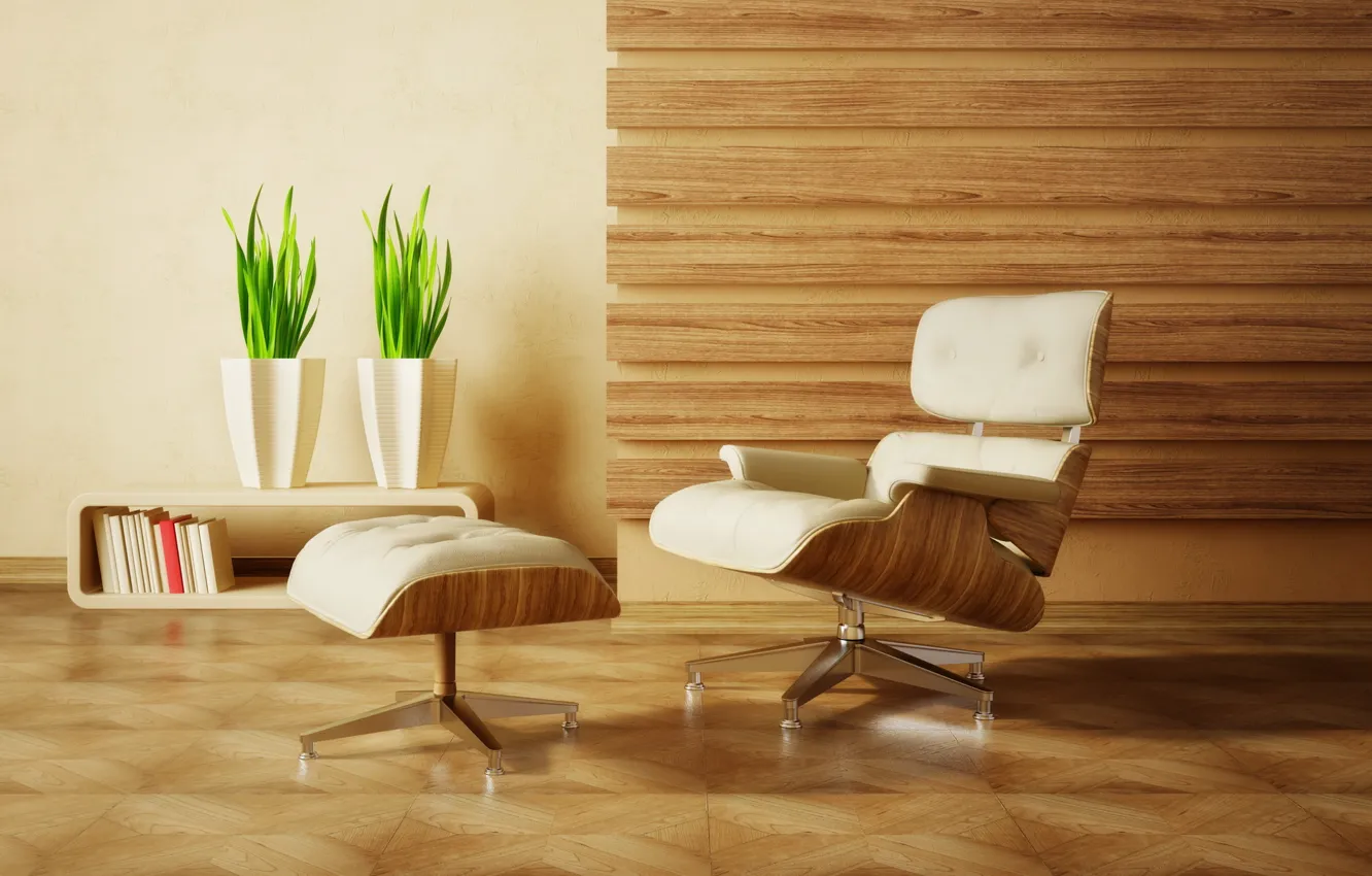 Photo wallpaper design, green, style, room, plant, interior, chair, apartment