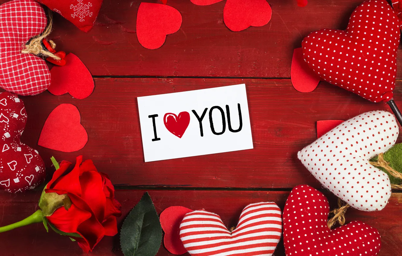 Photo wallpaper love, flowers, heart, roses, red, love, i love you, romantic