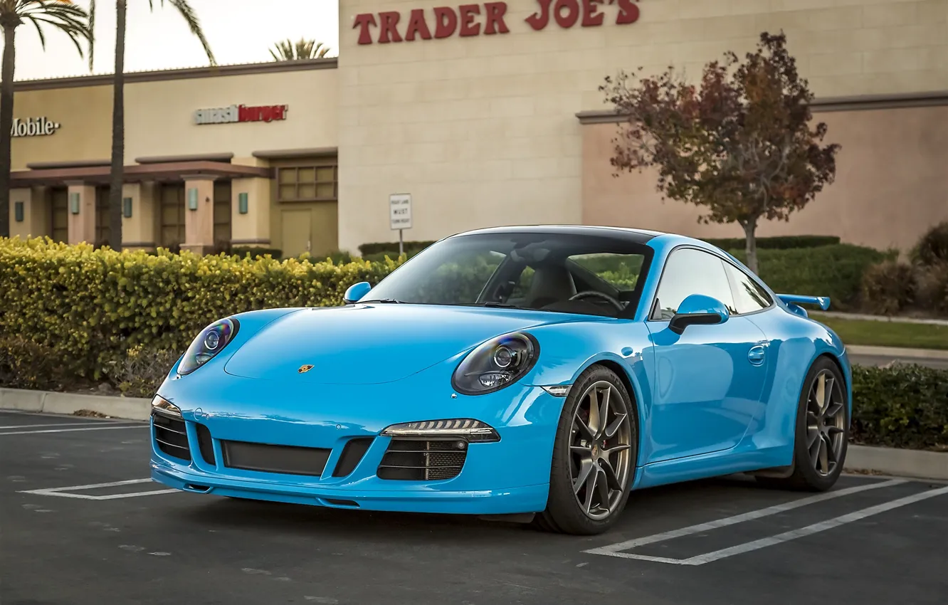 Photo wallpaper 911, Porsche, Blue, Carrera