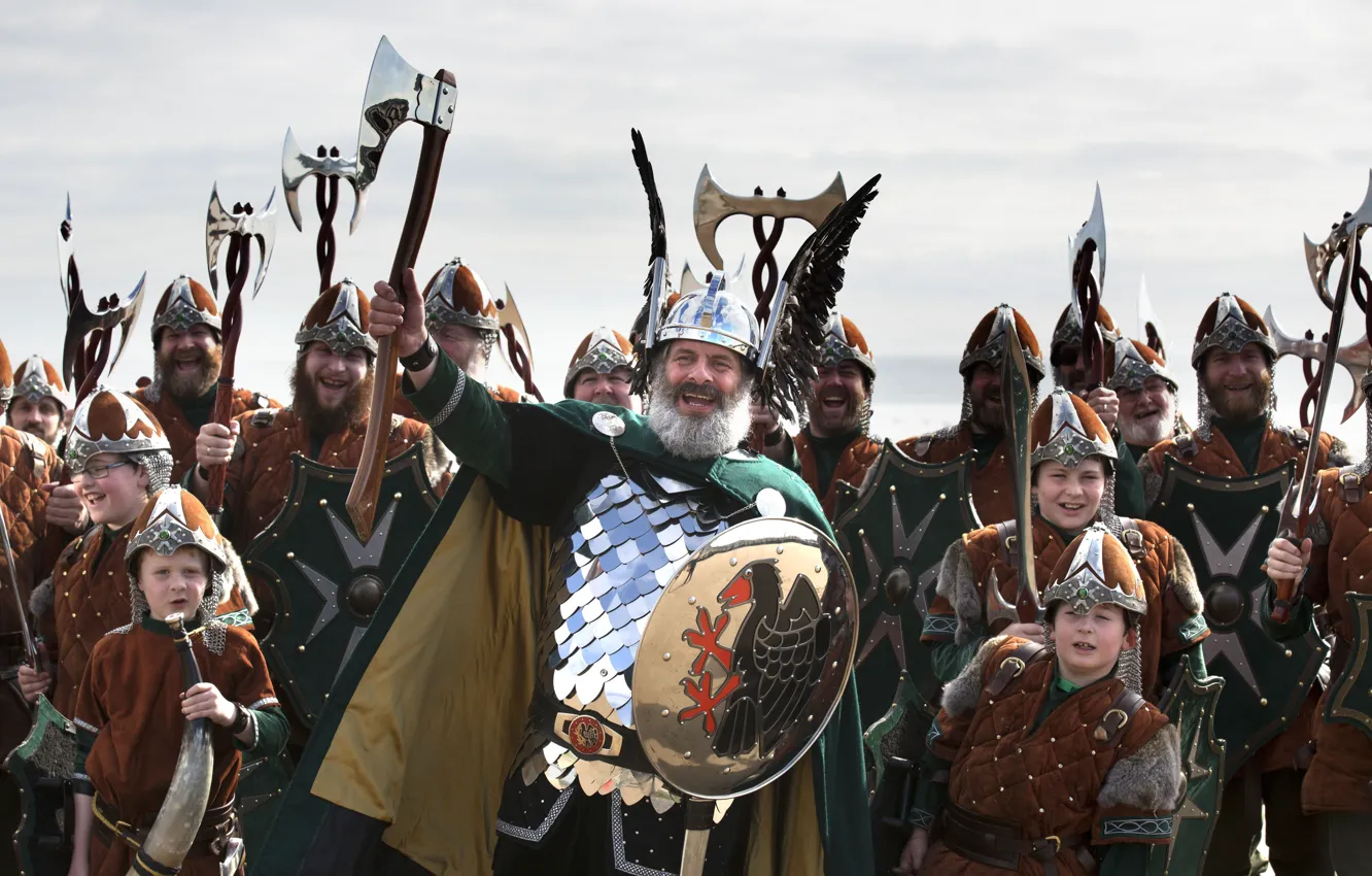 Photo wallpaper axe, blade, armor, pearls, sword, boy, ken, crown