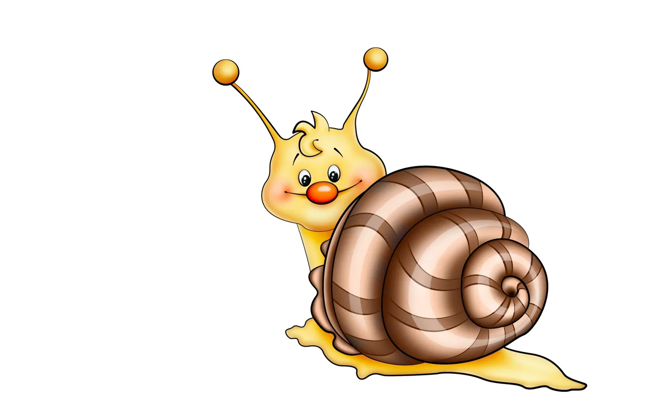 Photo wallpaper smile, mood, art, children's. snail