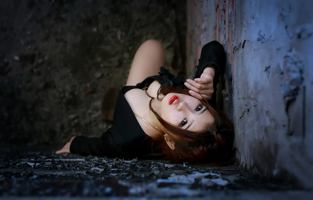 Photo wallpaper look, girl, Asian