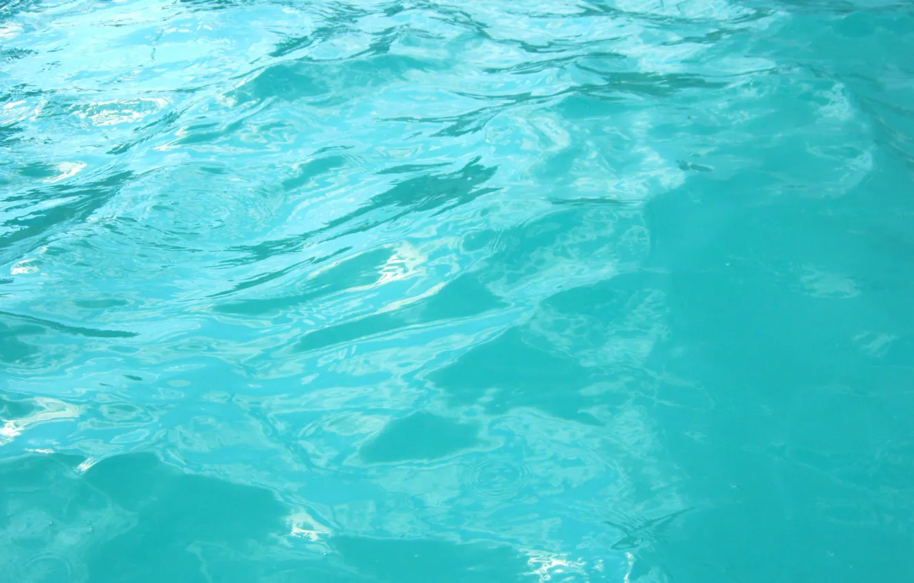 Photo wallpaper water, turquoise, bleach
