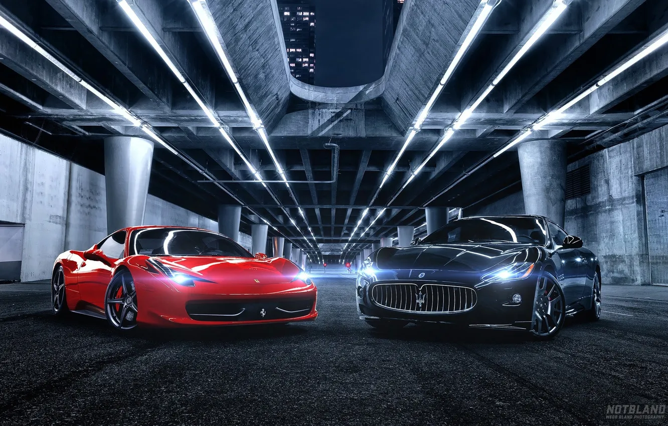 Photo wallpaper Maserati, Ferrari, exclusive cars
