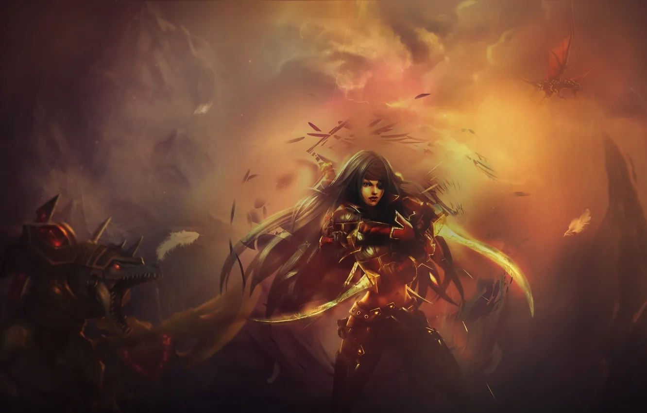 Photo wallpaper girl, weapons, the game, art, League of Legends, LoL, Sivir, Sivir