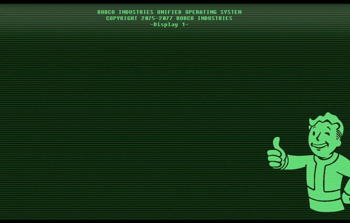 Photo wallpaper display, Fallout 3, robco