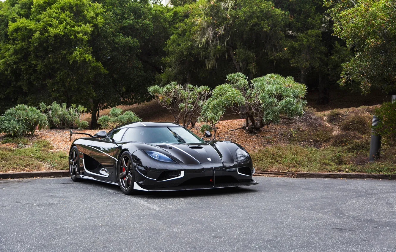 Photo wallpaper black, agera, koenigsegg