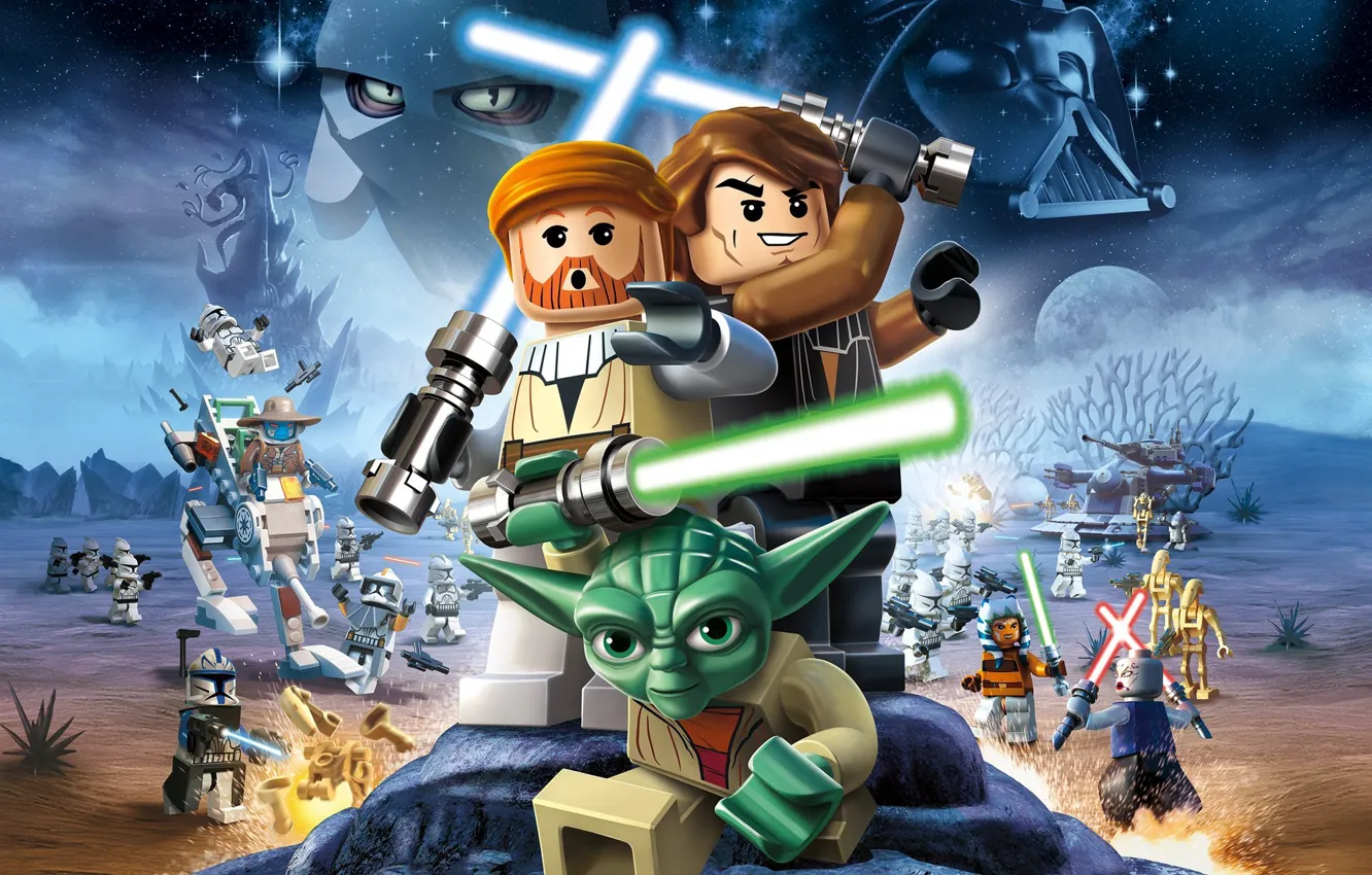 Photo wallpaper Star Wars, Star wars, LEGO, LEGO, the clone wars
