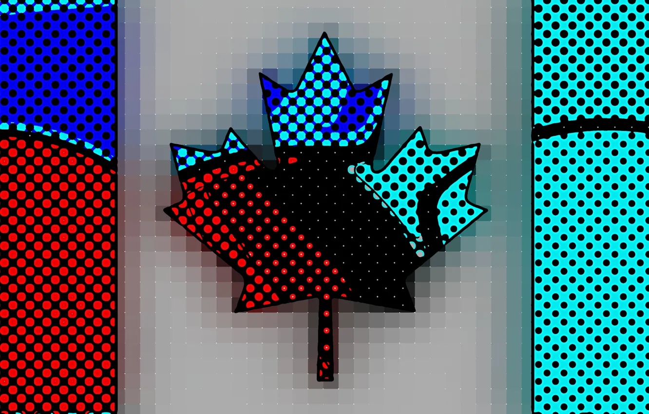 Photo wallpaper leaves, abstraction, Wallpaper, maple, the volume, cell