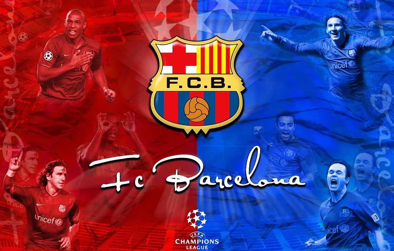 Photo wallpaper wallpaper, sport, logo, football, FC Barcelona, players