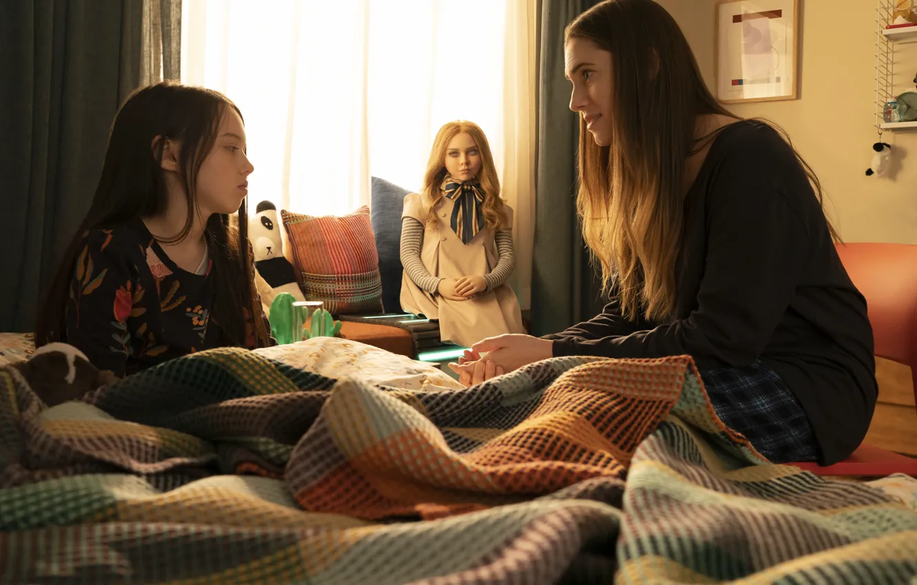 Photo wallpaper bed, girl, Gemma, blanket, USA, Allison Williams, Allison Williams, Gemma