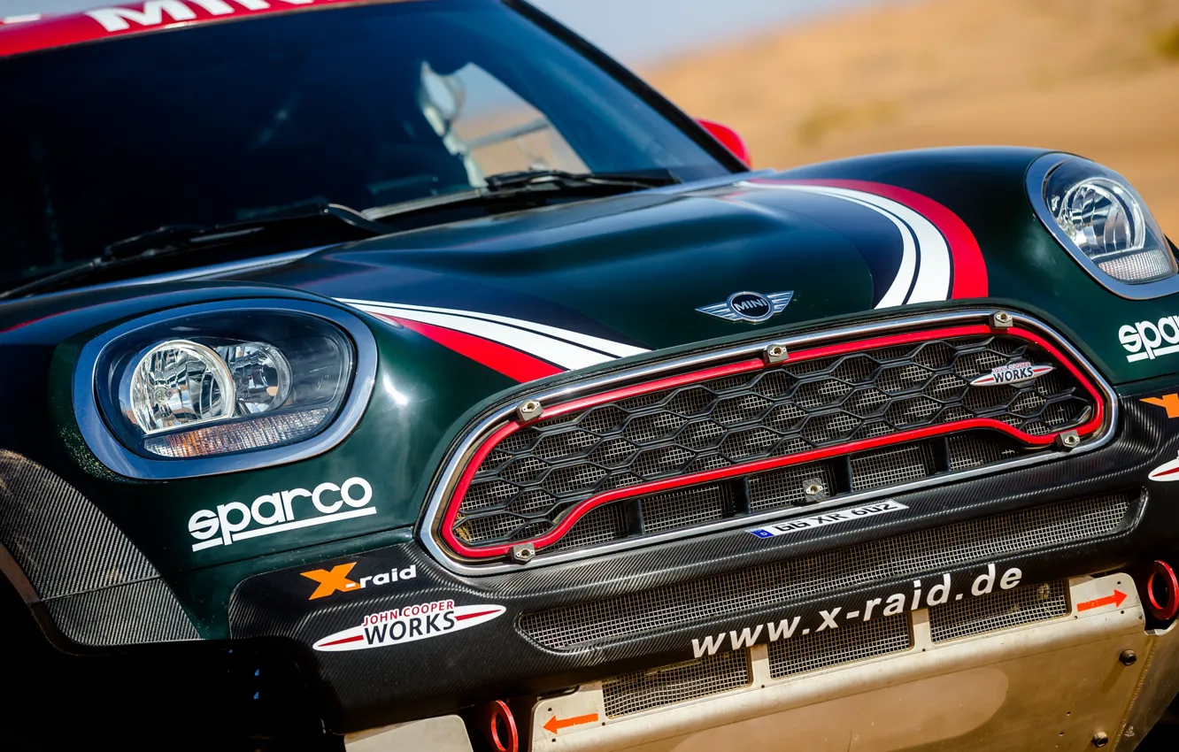 Photo wallpaper machine, auto, lights, Mini, The hood, SUV, Mini Cooper, car