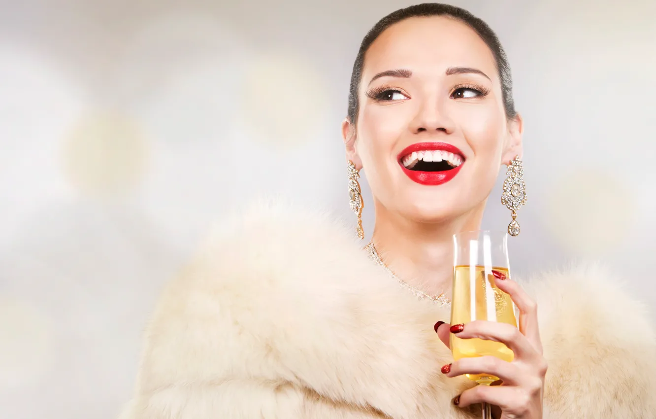 Photo wallpaper decoration, joy, smile, background, mood, holiday, model, glass