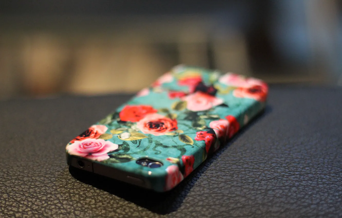 Photo wallpaper flowers, roses, phone, iphone, case, iPhone