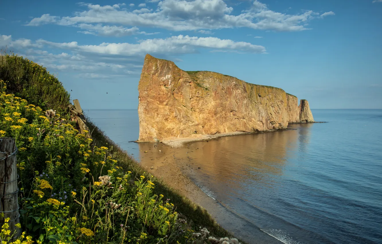 Photo wallpaper sea, landscape, rocks