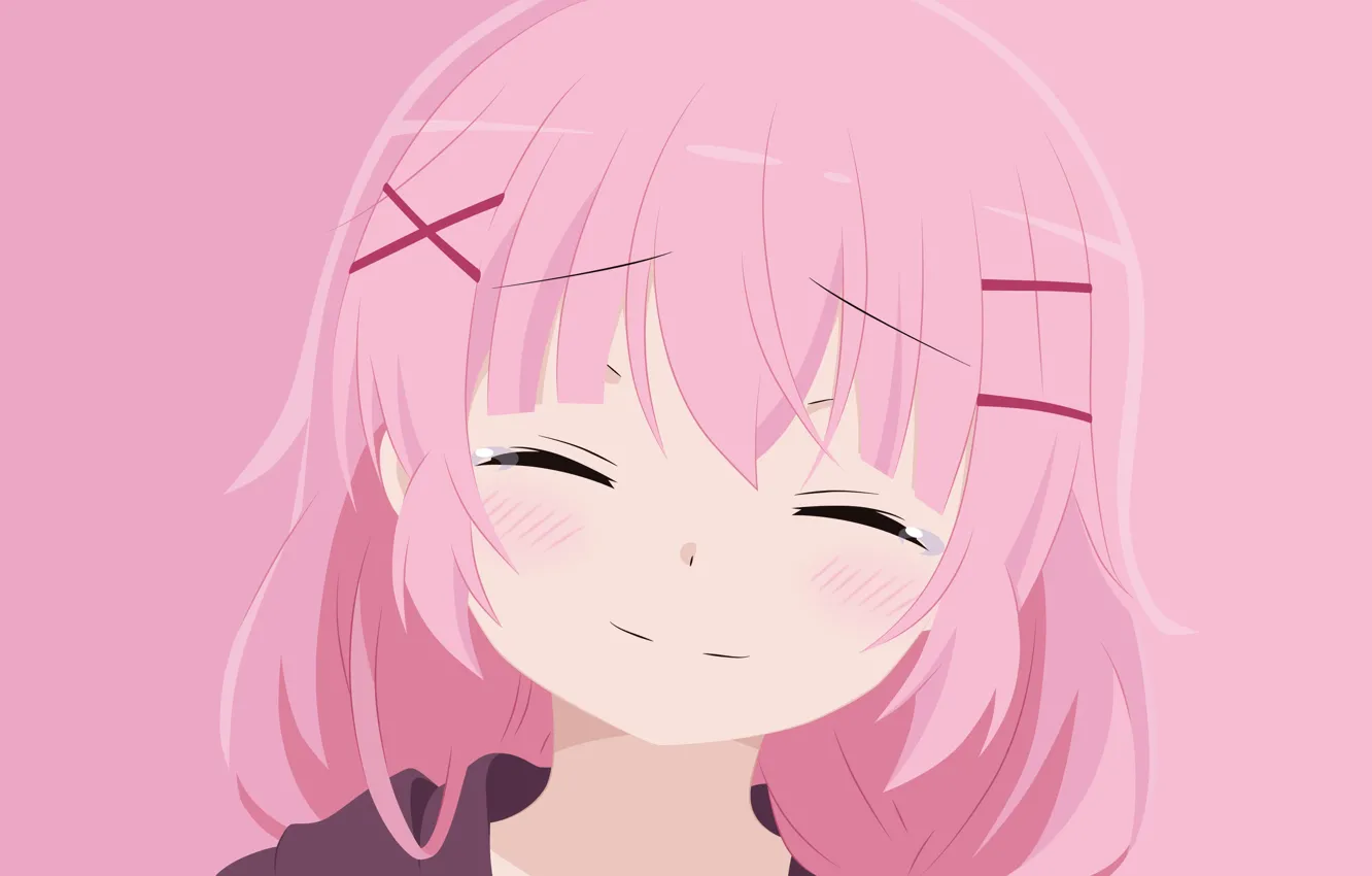 Photo wallpaper tears, girl, pink color, Comic Girls