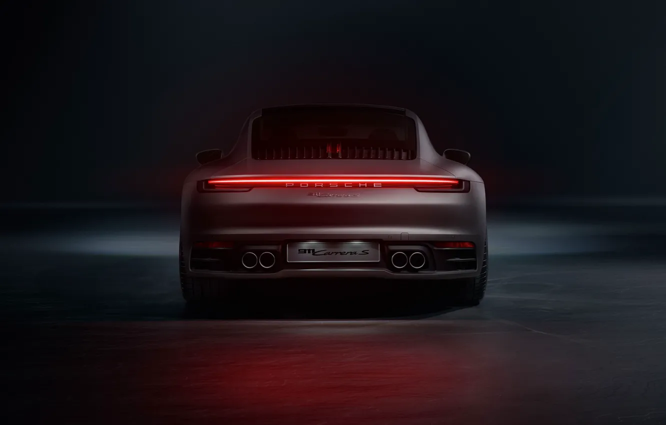 Photo wallpaper 911, Porsche, rear view, Carrera S, 2019
