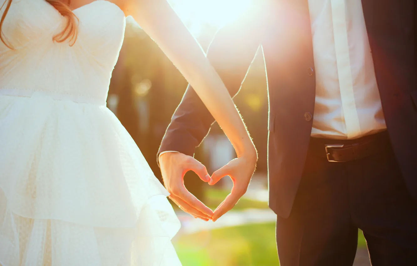 Photo wallpaper white, the sun, light, love, joy, happiness, together, heart