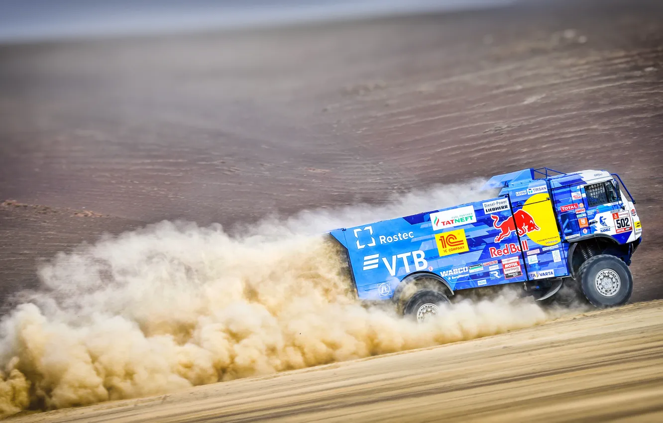 Photo wallpaper Sand, Auto, Dust, Sport, Machine, Truck, Race, Master