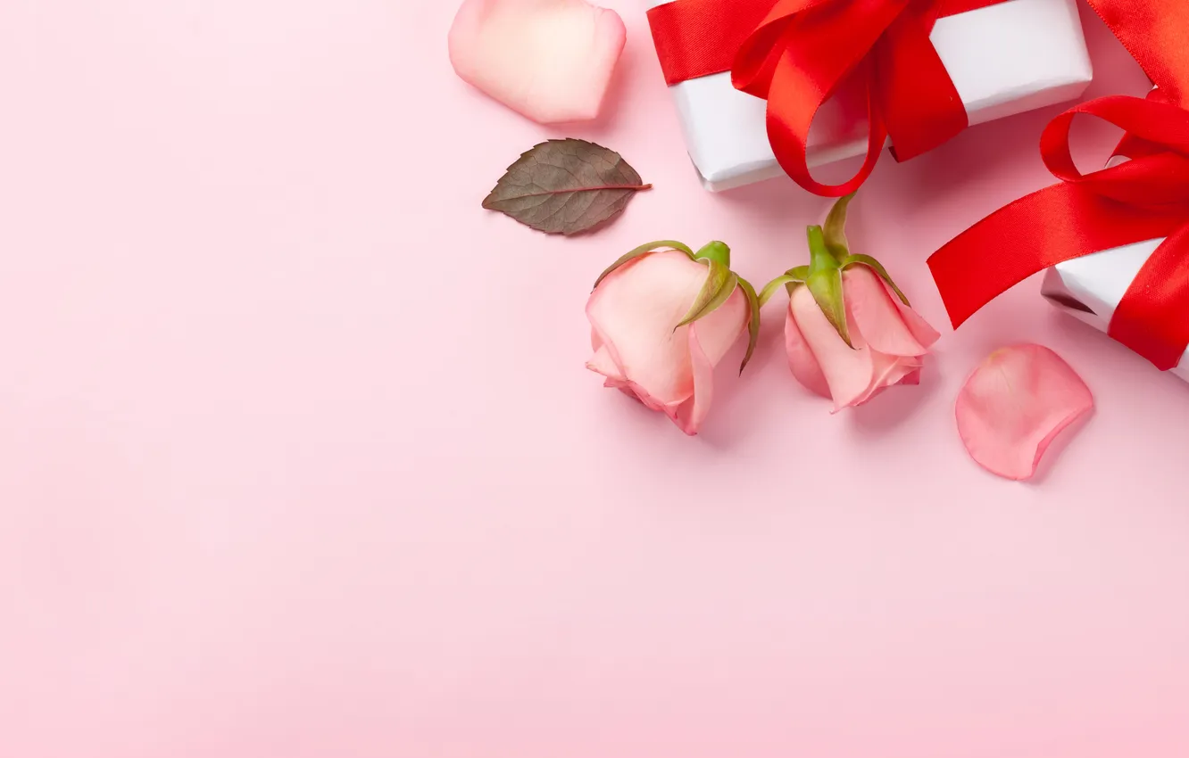 Photo wallpaper love, flowers, gift, romance, heart, roses, love, Valentine's day