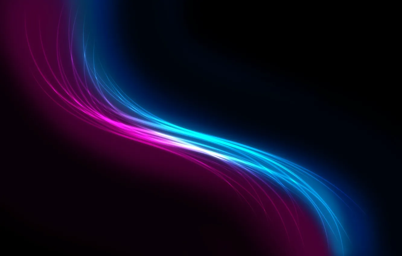 Photo wallpaper strip, black, neon