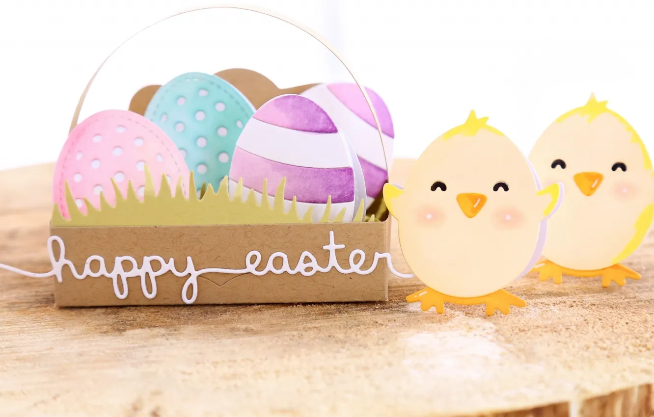 Photo wallpaper holiday, chickens, eggs, spring, Easter, happy, Easter, eggs
