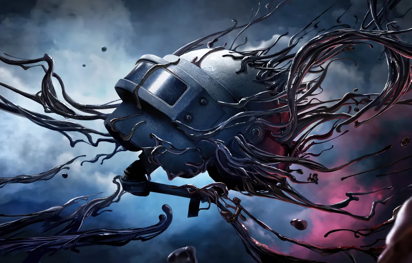 Photo wallpaper games, Venom, Video Game, PUBG MOBILE, Level 3 helmet, PUBG helmet