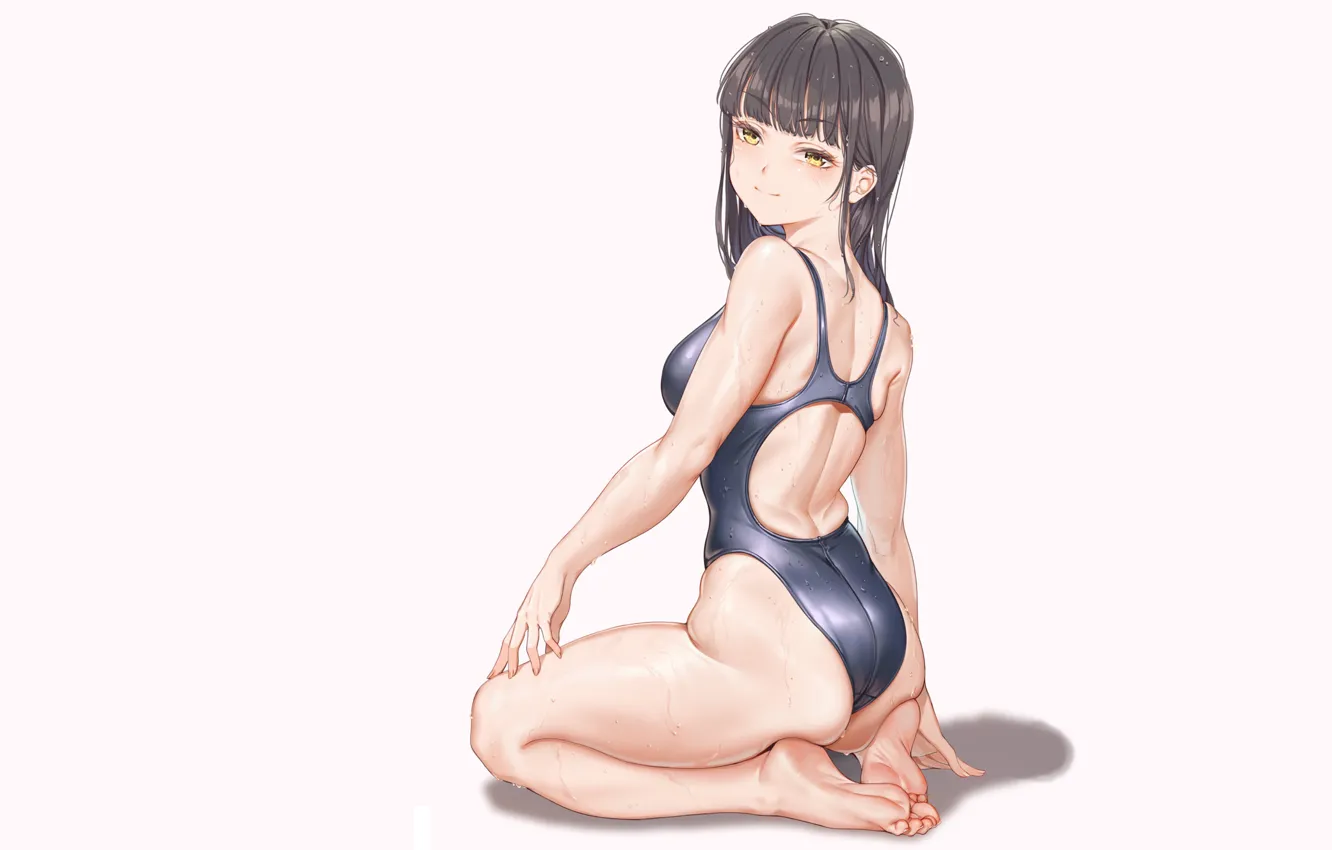 Photo wallpaper kawaii, girl, sexy, wet, Anime, pretty, swimsuit, cute