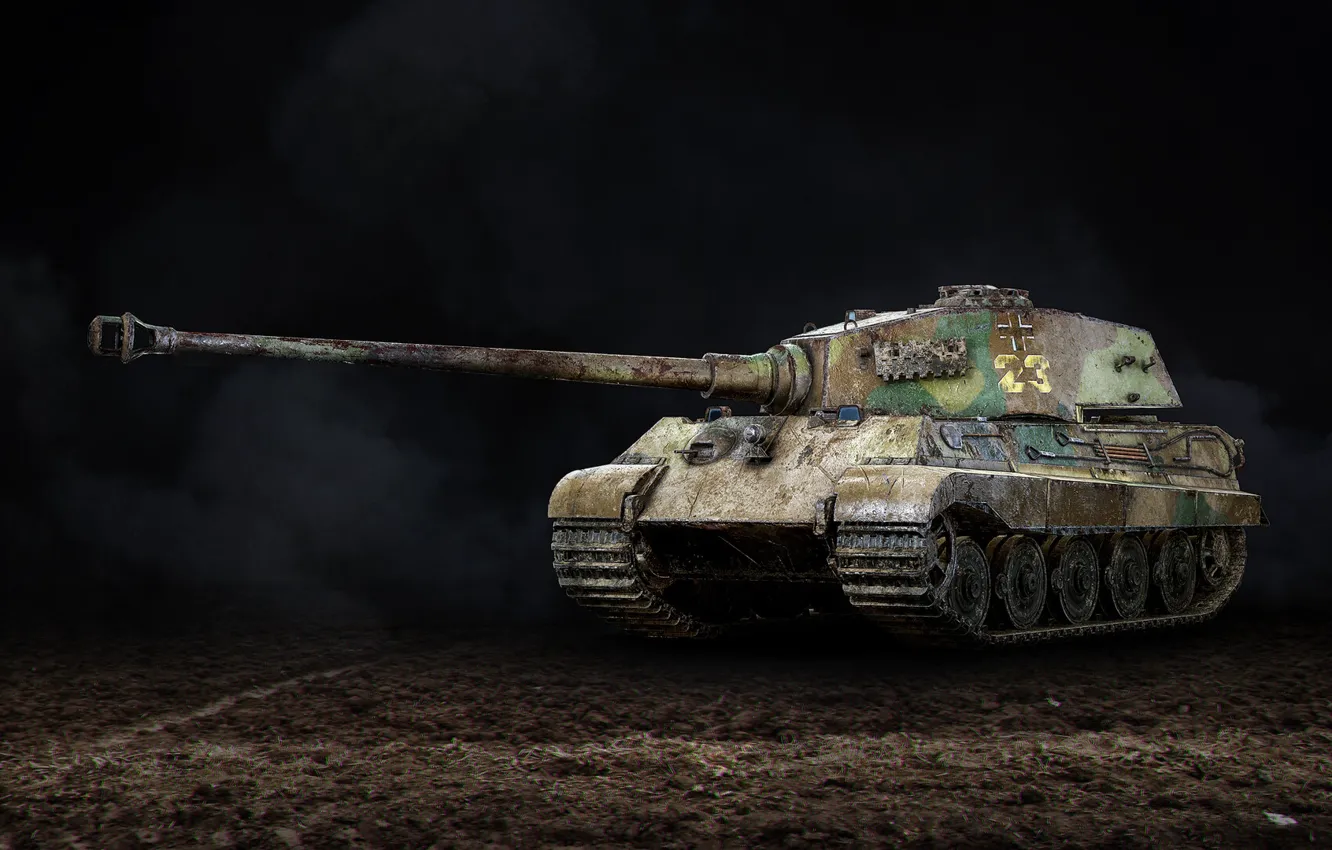 Photo wallpaper Tiger 2, German tank, Heavy tank