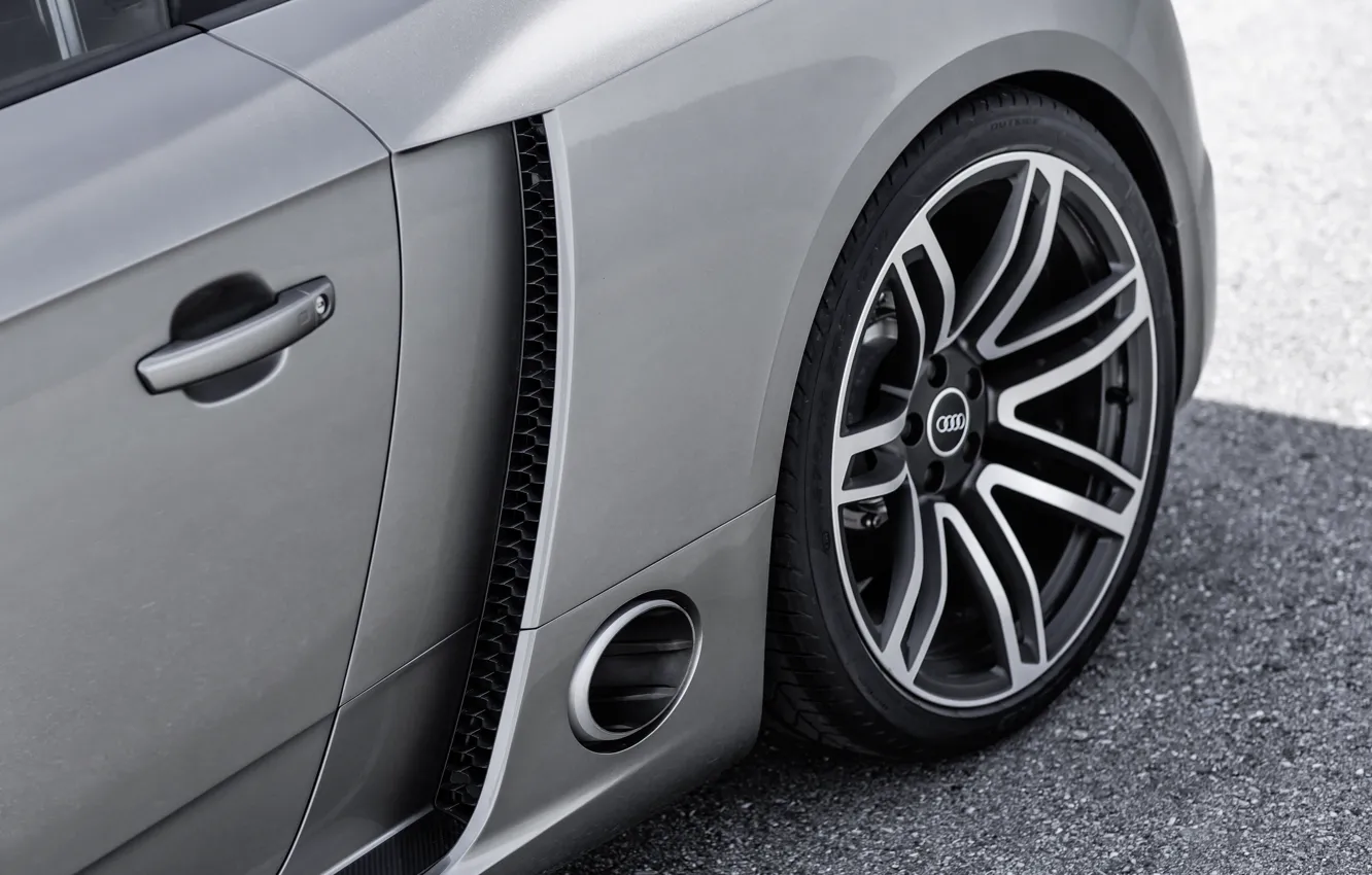 Photo wallpaper Audi, close-up, wheel, Exhaust, TT, Audi TT clubsport turbo concept