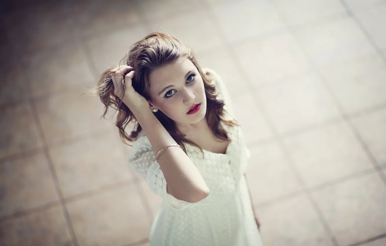 Photo wallpaper girl, background, portrait