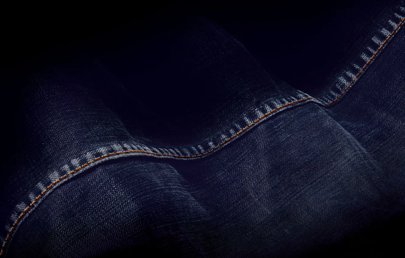 Photo wallpaper jeans, seam, fabric, fading