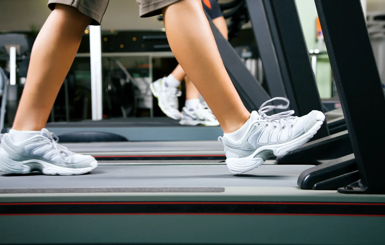 Photo wallpaper workout, treadmill, training shoes