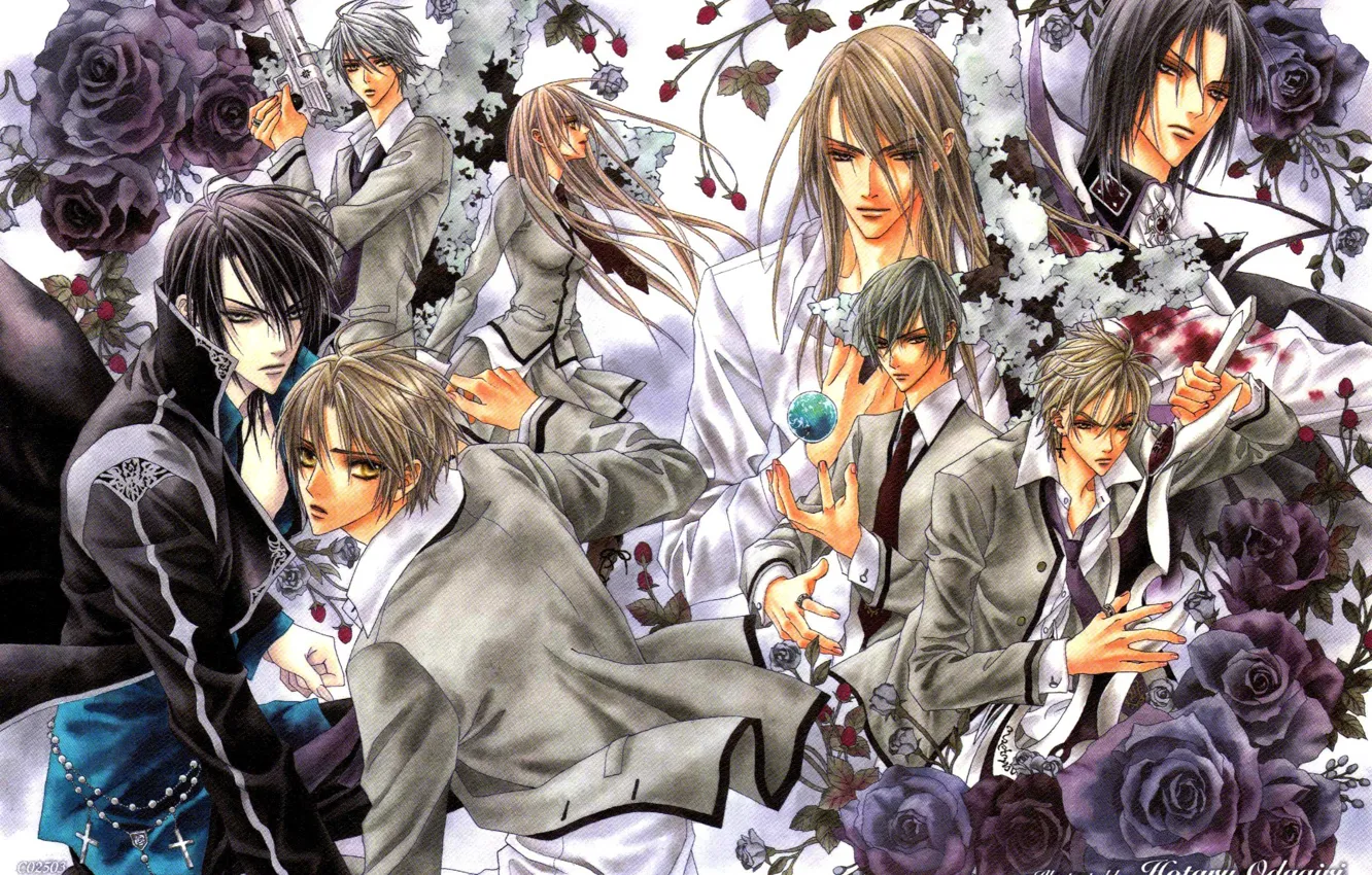 Photo wallpaper roses, sword, guys, Ura of the Bok no pliable and / Shitteiru