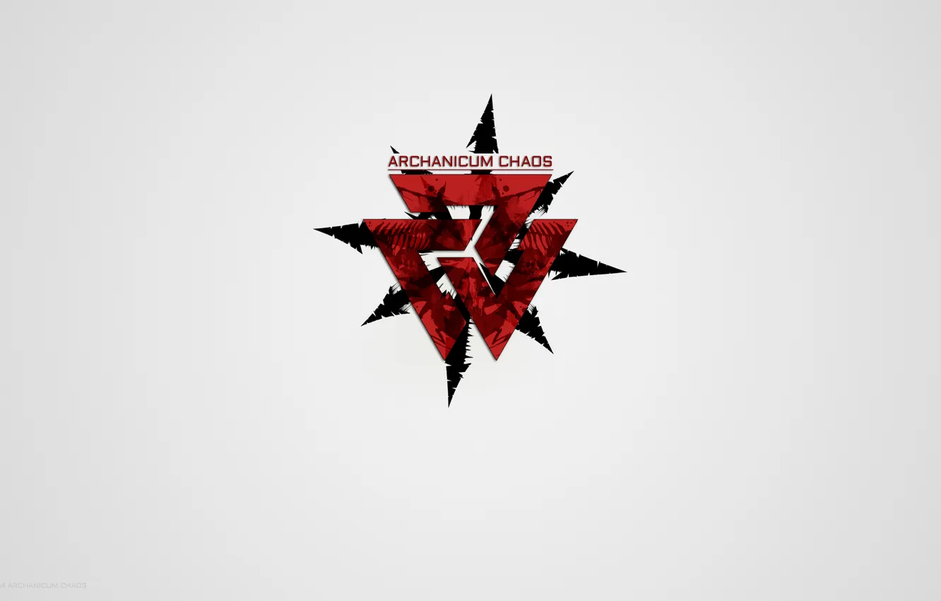 Photo wallpaper Red, Chaos, Logo, Rorschach, Symbol, Valknut, Archanicum Chaos, Archanicum