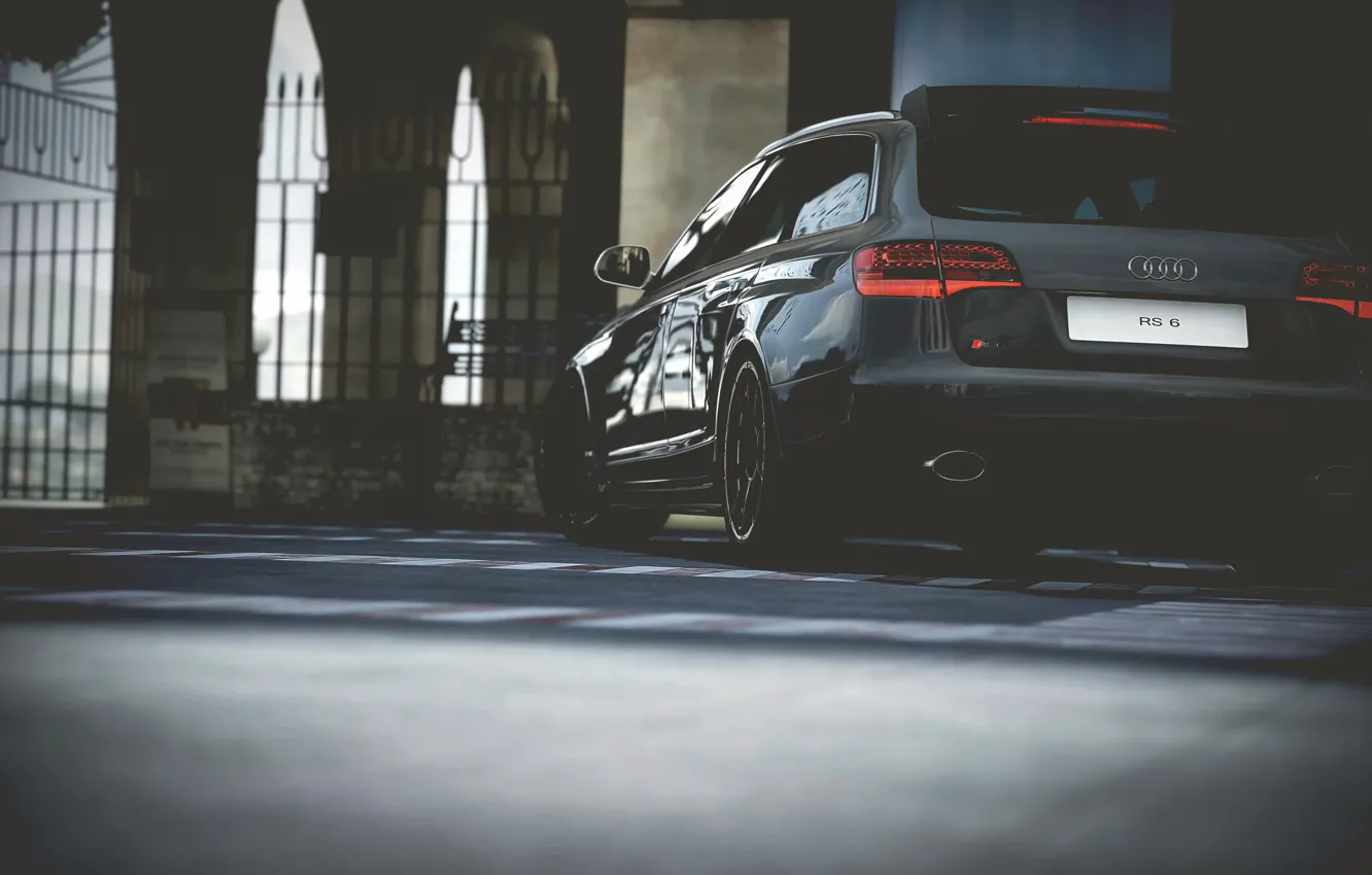 Photo wallpaper Audi, view, RS6
