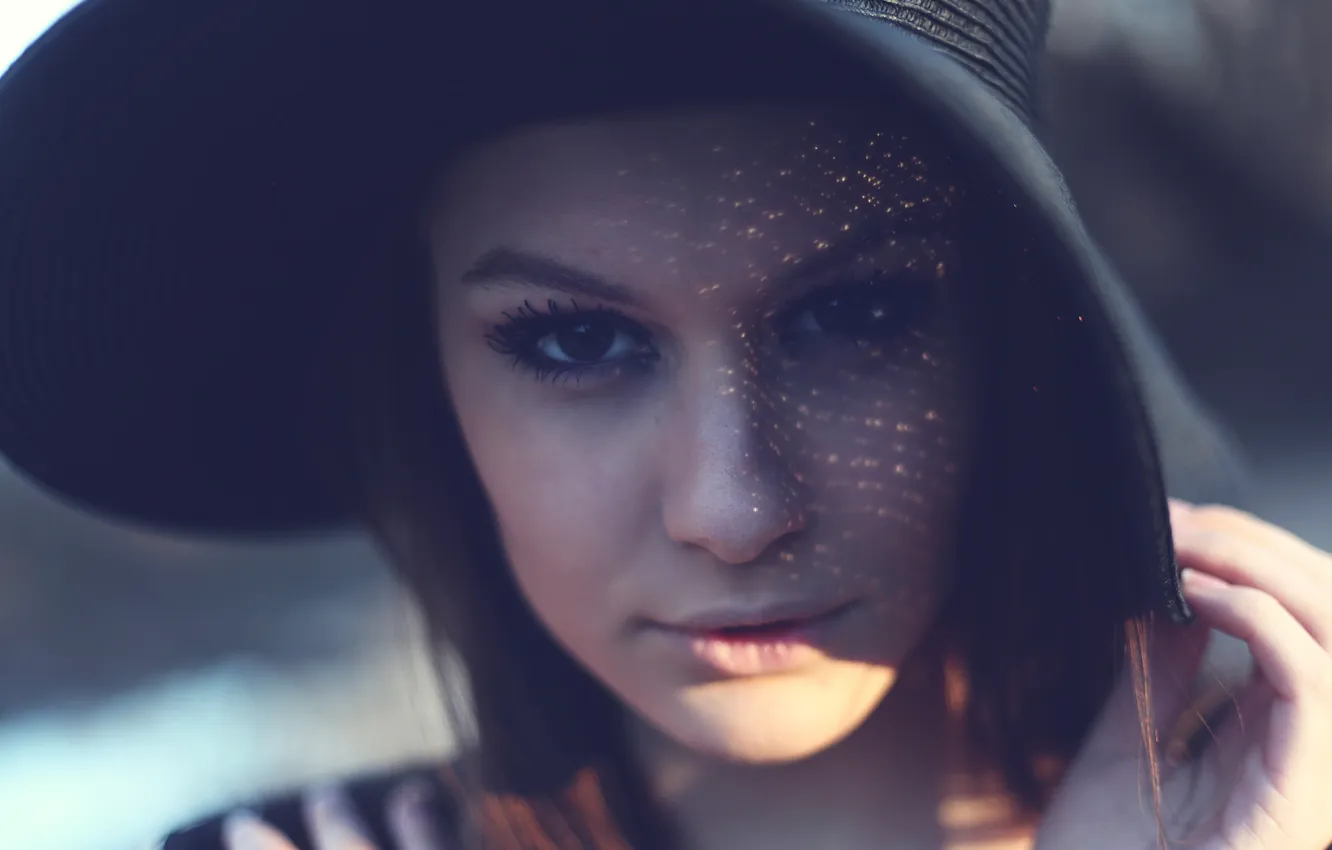 Photo wallpaper look, girl, hat